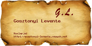Gosztonyi Levente névjegykártya